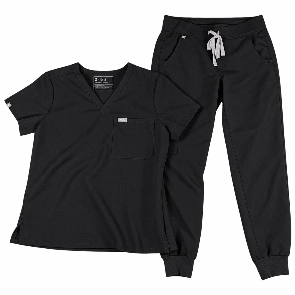 figs scrub set Catarina top (s) & zamora joggers (xs/p) black